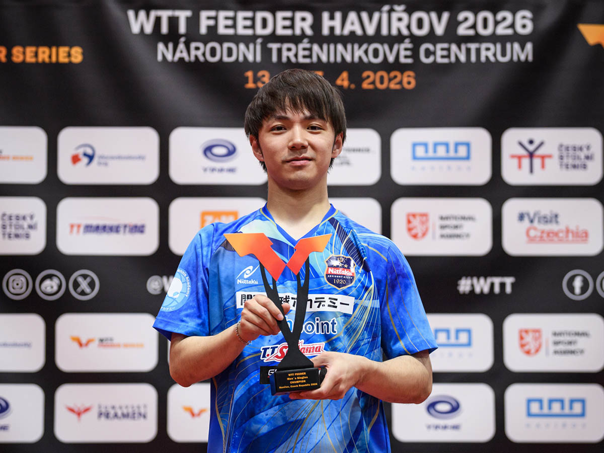 やったぜユウト！木造勇人がWTTフィーダー ハビージョフでシングルスV！